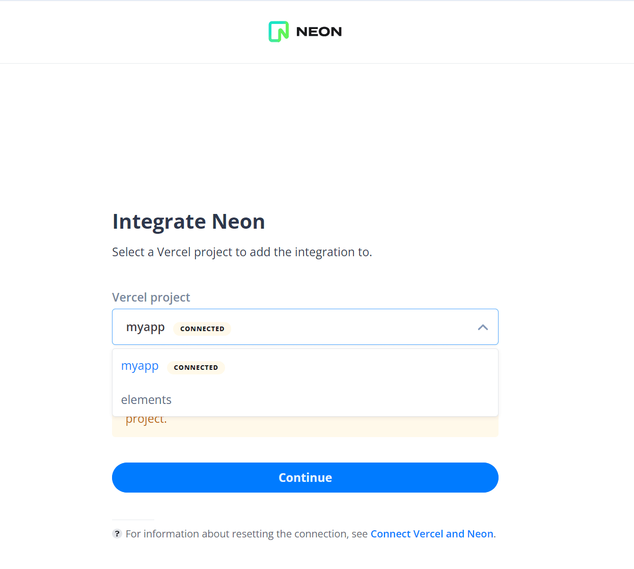 Confirm integration settings